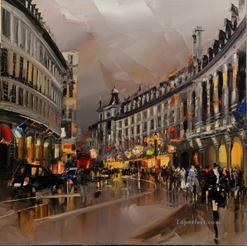 Kal Gajoum Paris 05 con espátula Pinturas al óleo